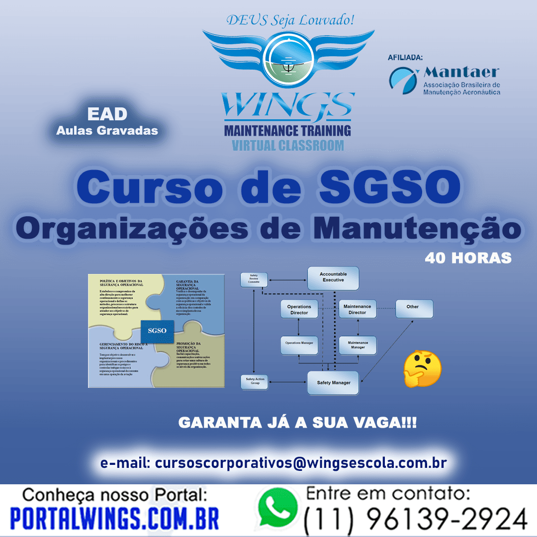 Curso de Sistema de Gerenciamento de Segurança Operacional - SGSO | maintenance training